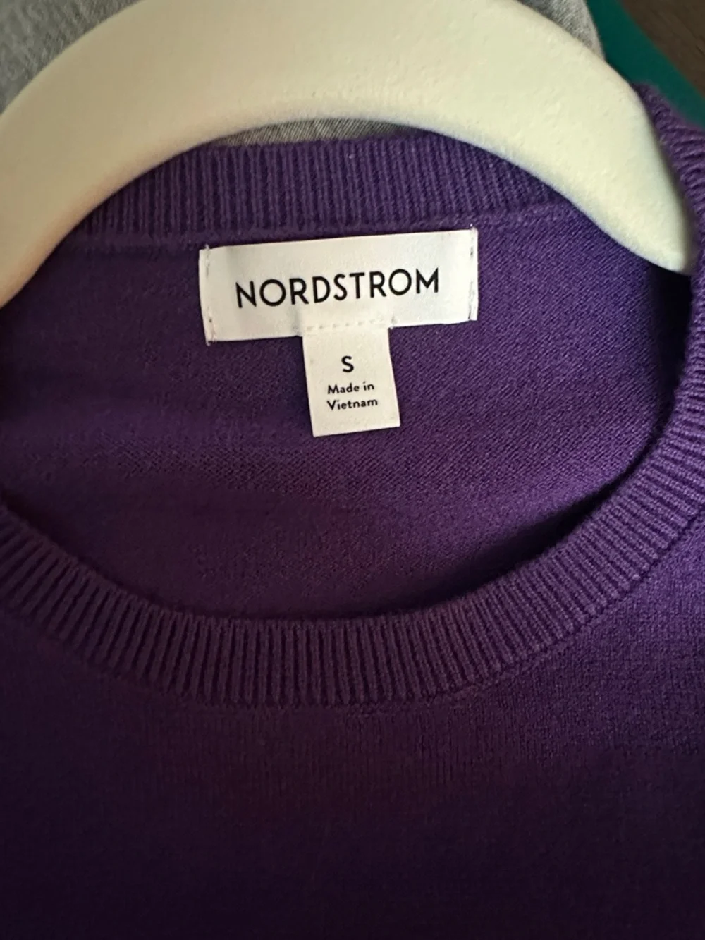 Nordstrom Vibrant Purple Short Sleeve Sweater Top